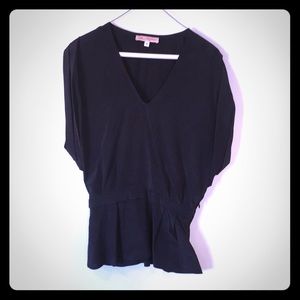 MARA HOFFMAN black silk blouse small